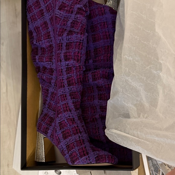 Betsey Johnson Women's Size 10
Declaan Tall Boots Purple Tweed
Rhinestone Heels - Picture 3 of 6